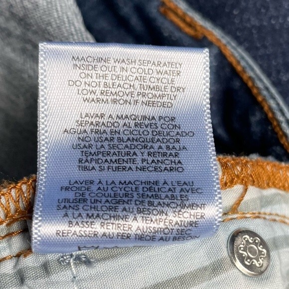 Cabi Jeans Slim Boyfriend Celebrity Wash Star Print Raw Hem Denim Women’s Size 0 - Picture 12 of 13